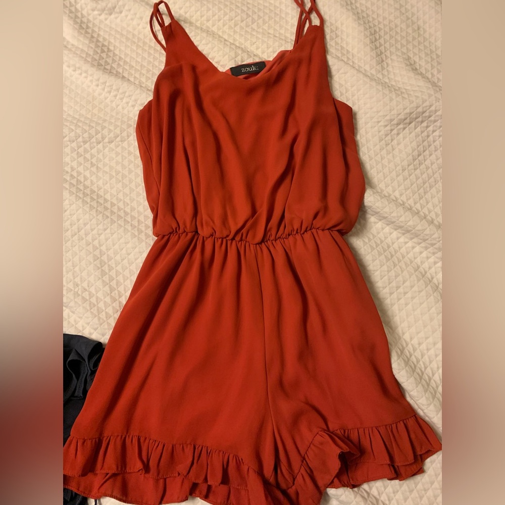 Zouk romper in orange size s/m